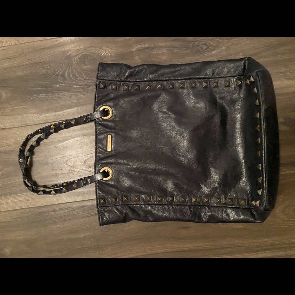 Rebecca Minkoff black crackle leather tote with studs - Picture 8 of 11